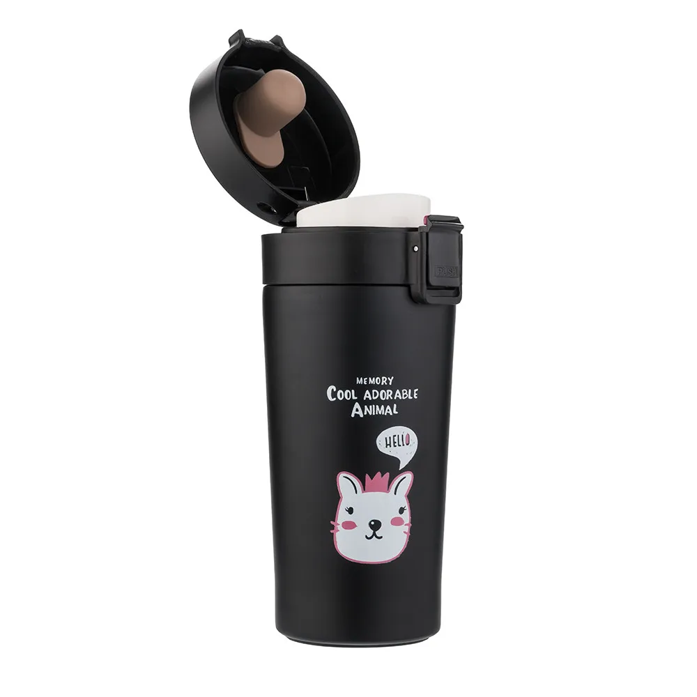 Забавная бутылка для воды портативная вакуумная фляжка из нержавеющей стали