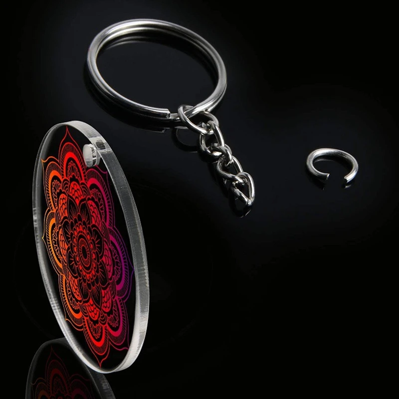 Круглые прозрачные акриловые диски заготовки для брелоков диаметром 2 дюйма