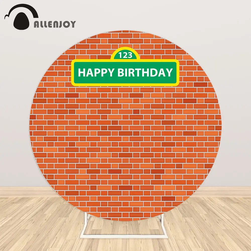 Allenjoy мультфильм Улица пользовательские круглые фоны с днем рождения ребенка душ