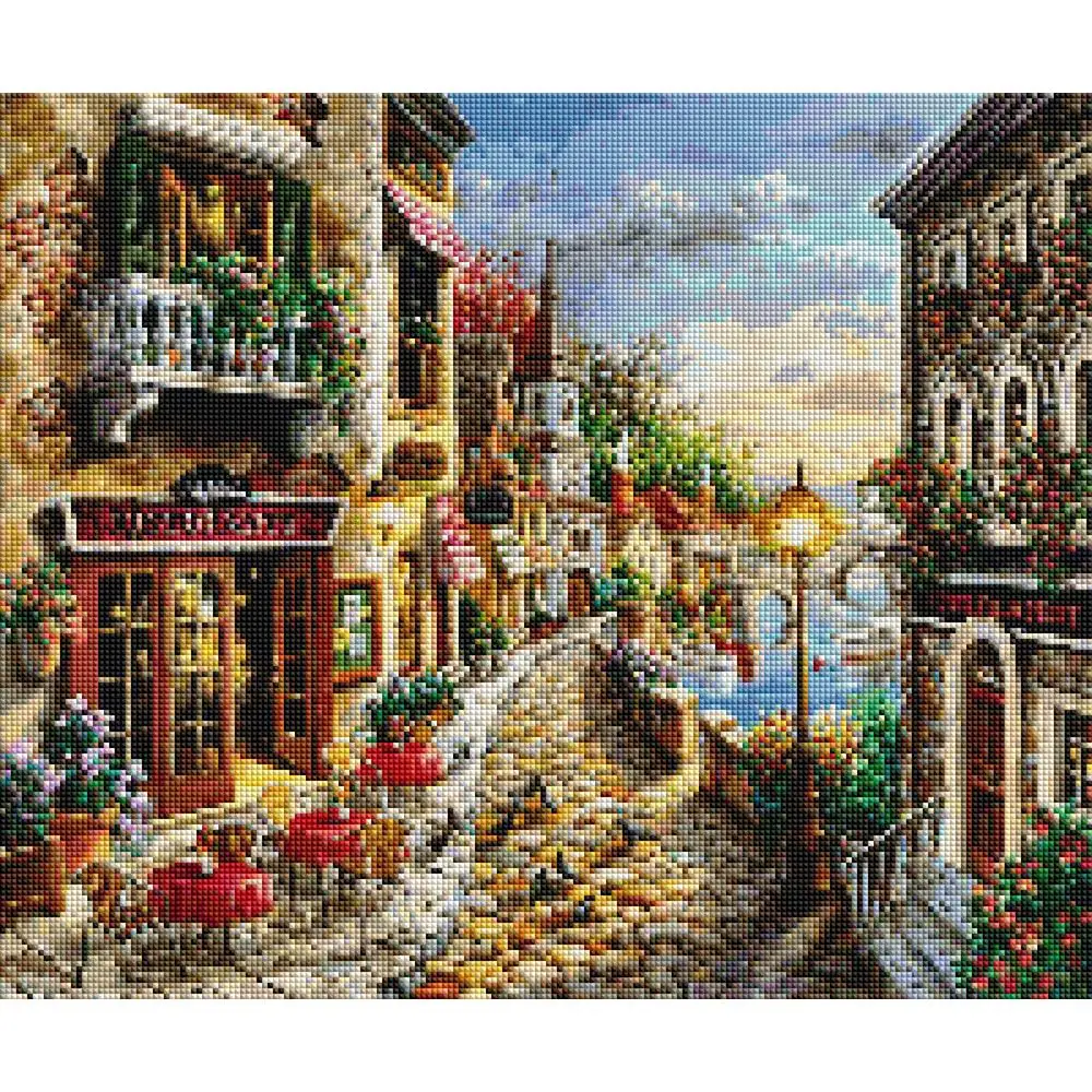 Ремесло рукоделие сделай сам алмазная живопись с изображением городского