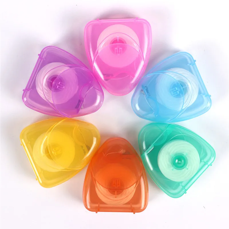 Зубная нить с микровоском 50 м ароматом перечной мяты|Держатель зубной нити| |