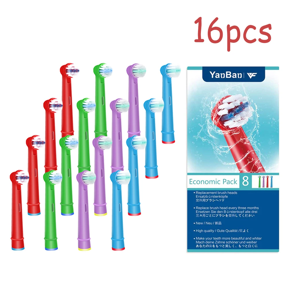 16 шт. Замена детская зубная насадки для зубной щетки Oral B Электрическая щетка