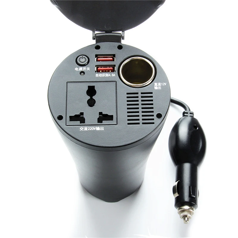 150W фары для автомобилей Мощность инвертор подстаканник с розетками переменного