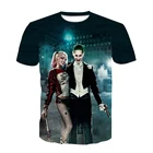 Летняя мужская футболка с 3D-принтом клоуна, Повседневная футболка с графическим принтом в стиле панк, забавная модная индивидуализированная футболка с коротким рукавом для мальчиков