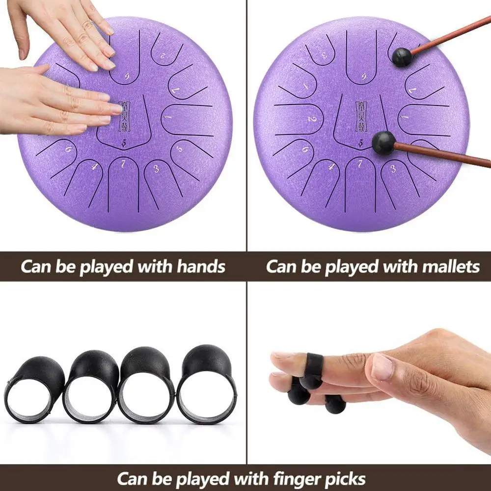 Многофункциональный барабан все в одном 12 дюймов 13 нот ручной стальной с язычком