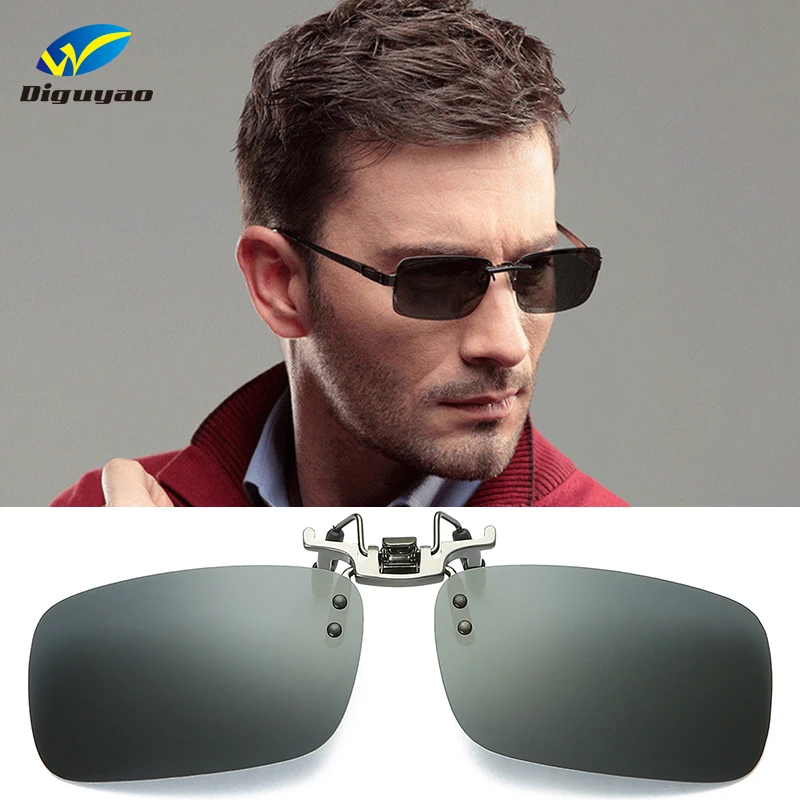 

Men's Polarized Aluminium Clip On Sunglasses Women Square Fishing driving Flip Up Lens Male clip on glasses uv400 high quality