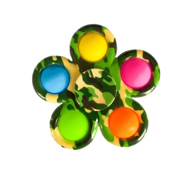 Murah 100 Buah/Lot Mainan Fidget Spinner Fidget Spinner Sederhana Lesung Pipi Pereda Stres Mendorong Gelembung Jari Spinner Untuk Anak-anak Dewasa
