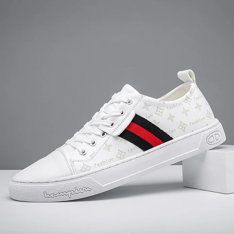 

Sports leisure fashion white flat shoes men's shoes