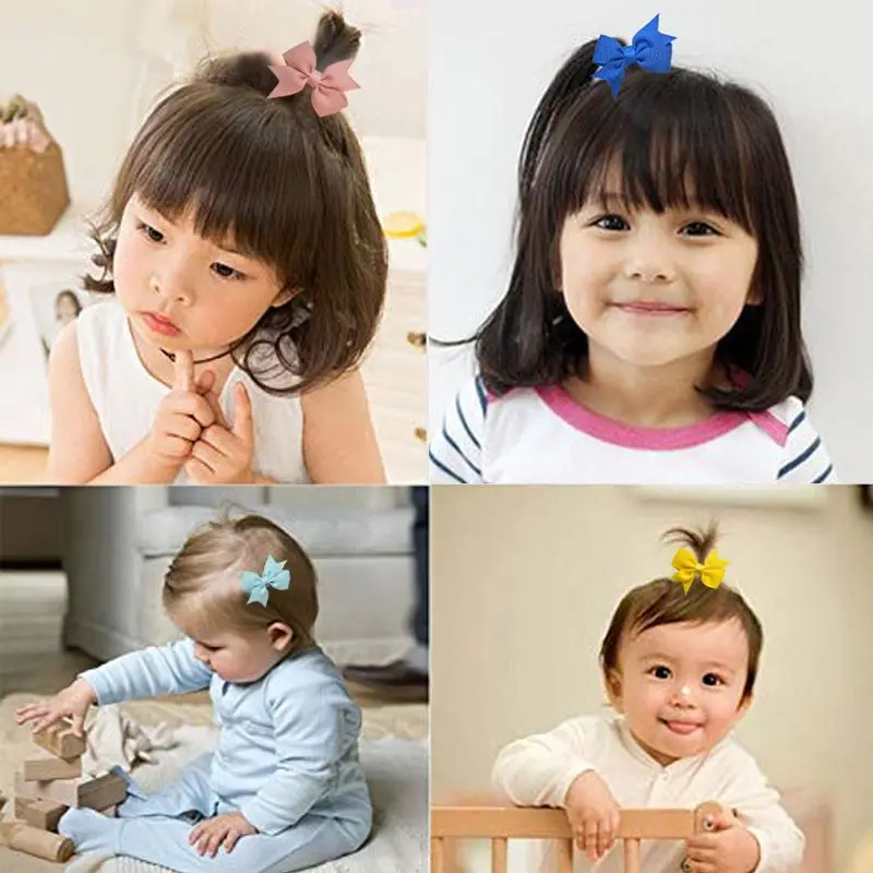 2 шт. заколки для волос с бантом из корсажной ленты девочек милые украшения