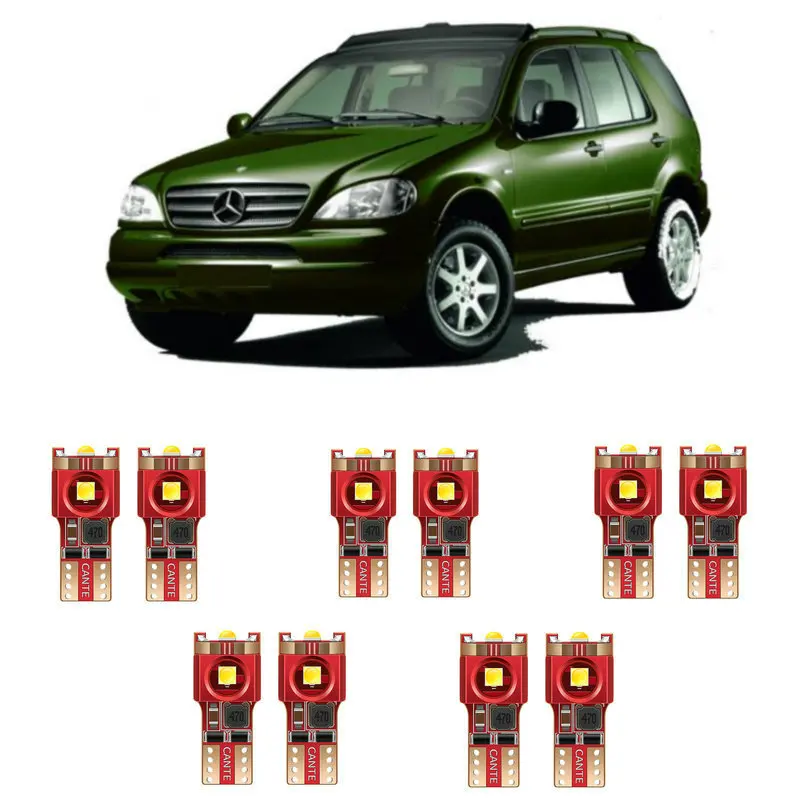 

10 шт. w5w Автомобильный светодиодный светильник для mercedes w163 w164 w166 w251 w221 w220 r129 r230 w230 r170 r171 r172 r199 w176 комплект внутренсветильник Ки