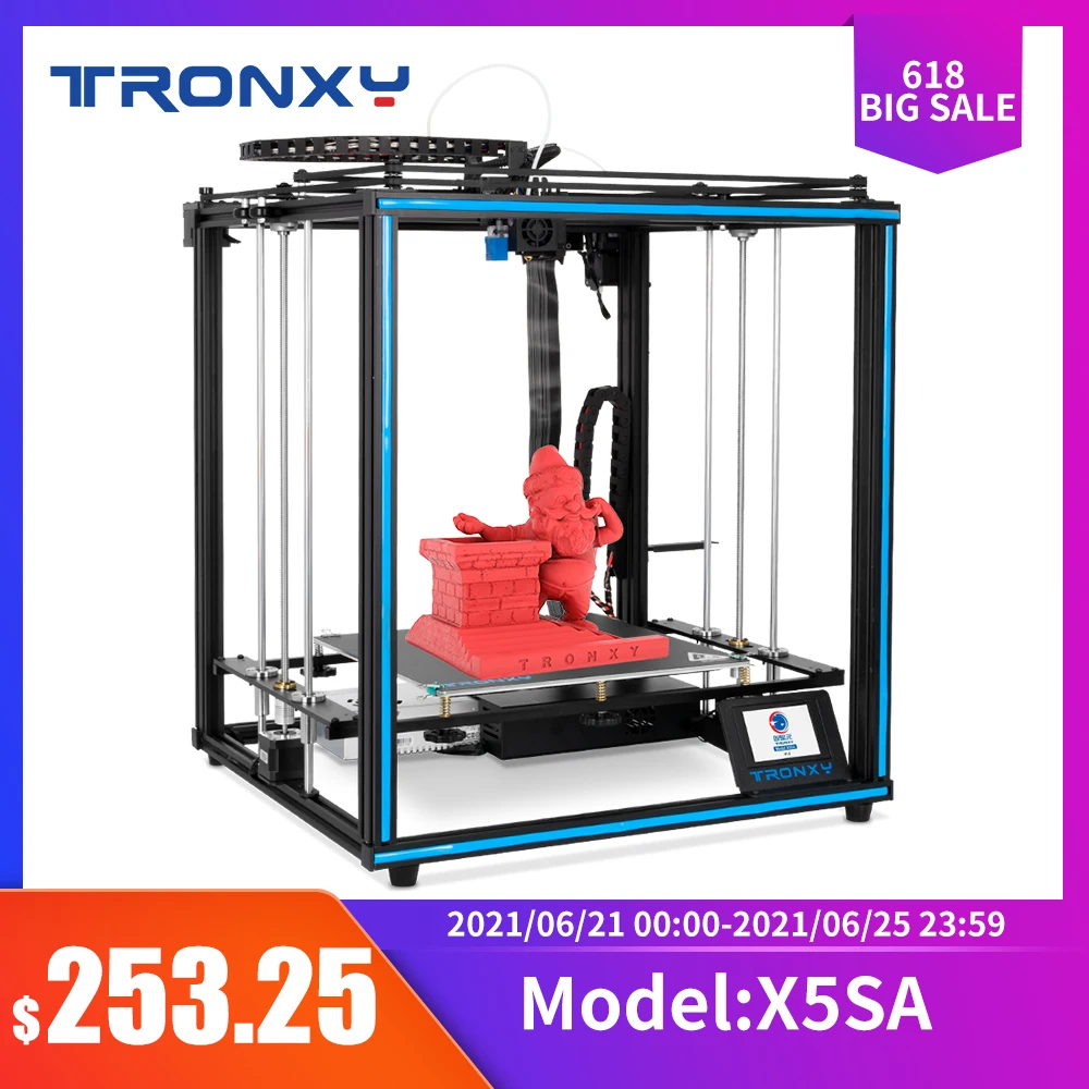 Kaufen Neueste 24V Version Tronxy X5SA-400/X5SA 3D Drucker DIY Kit Auto Nivellierung Filament Sensor Lebenslauf Drucken Cube Volle Metall Quadrat