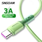 Кабель SNGOAM 3A из жидкого силикона Type-C, Micro USB, зарядное устройство для телефона Xiaomi Redmi Note, быстрая зарядка, синхронизация данных, зарядное устройство, провод