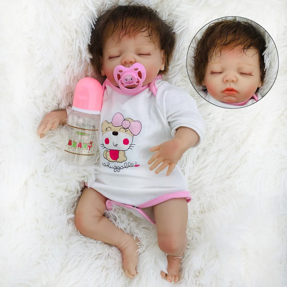 18 дюймов 46 см Reborn baby doll реалистичные Новорожденные куклы Реалистичные полные