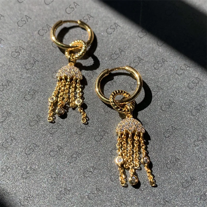 

S925 sterling silver Moroccan jellyfish round earrings low luxury personality brand Valentine's Day gift to attend the banquet