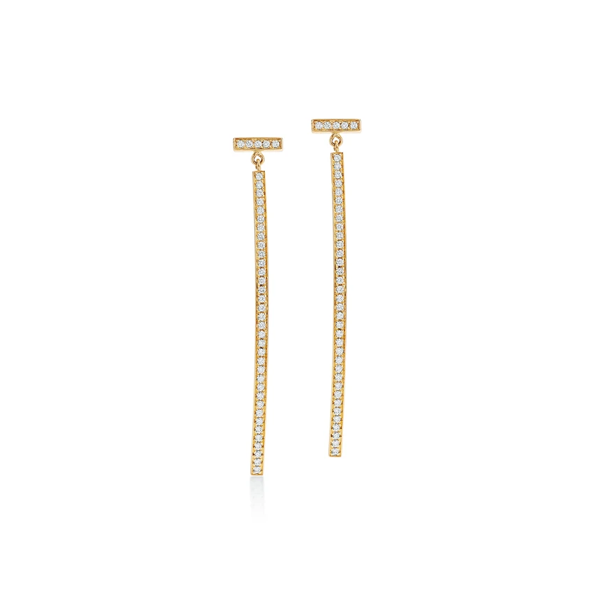 

Lovers hot style gem-set bar earrings
