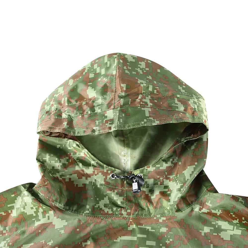 

Man Military Impermeable Rain Cover Camo Fashion Hooded Motorcycle Outdoor Men Long Hiking Poncho Fishing Rain Coat Dropshipping