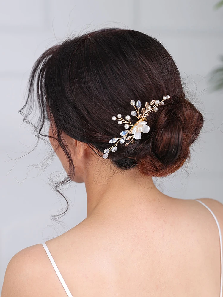 Модный золотой гребень для волос свадебные аксессуары головные уборы ручной