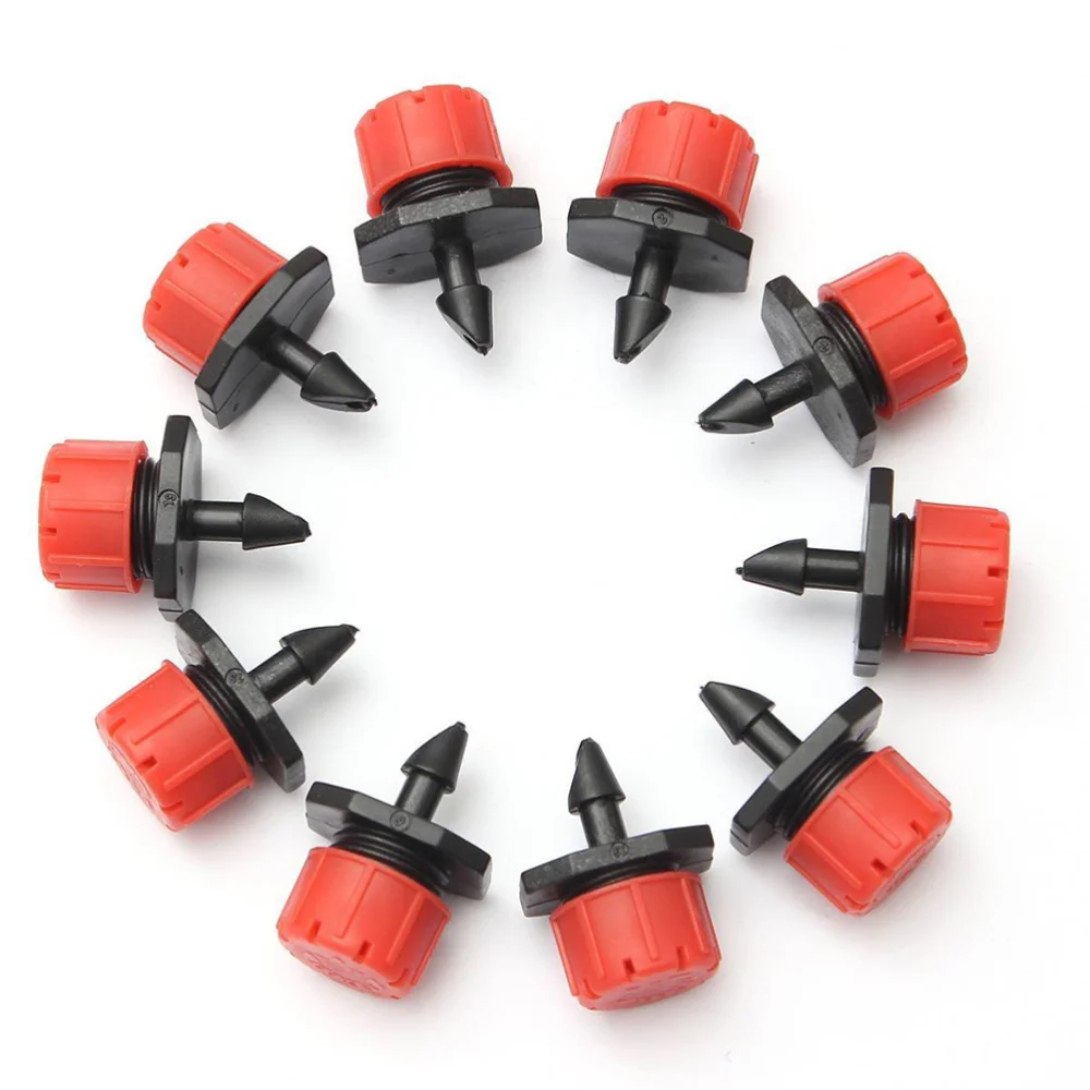 

100Pcs Micro Irrigation Sprinklers Adjustable Emitters Stake Water Dripper
