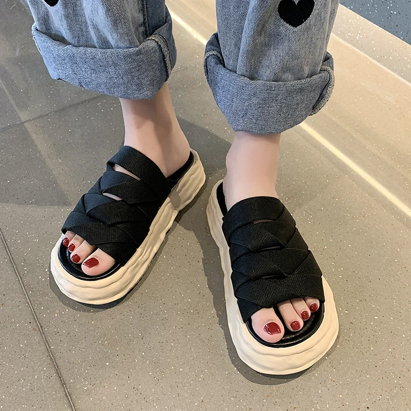 

Women Sandals Platform Sandals Shoes Women 2021 Summer Sandals Slipper Indoor Outdoor Flip-flops Beach Shoes Female Slippers