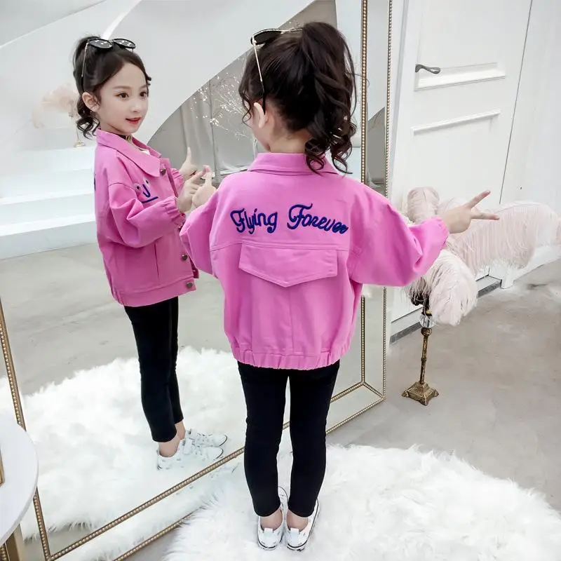 Детская куртка новинка детская одежда на весну и осень хлопковая джинсовая с