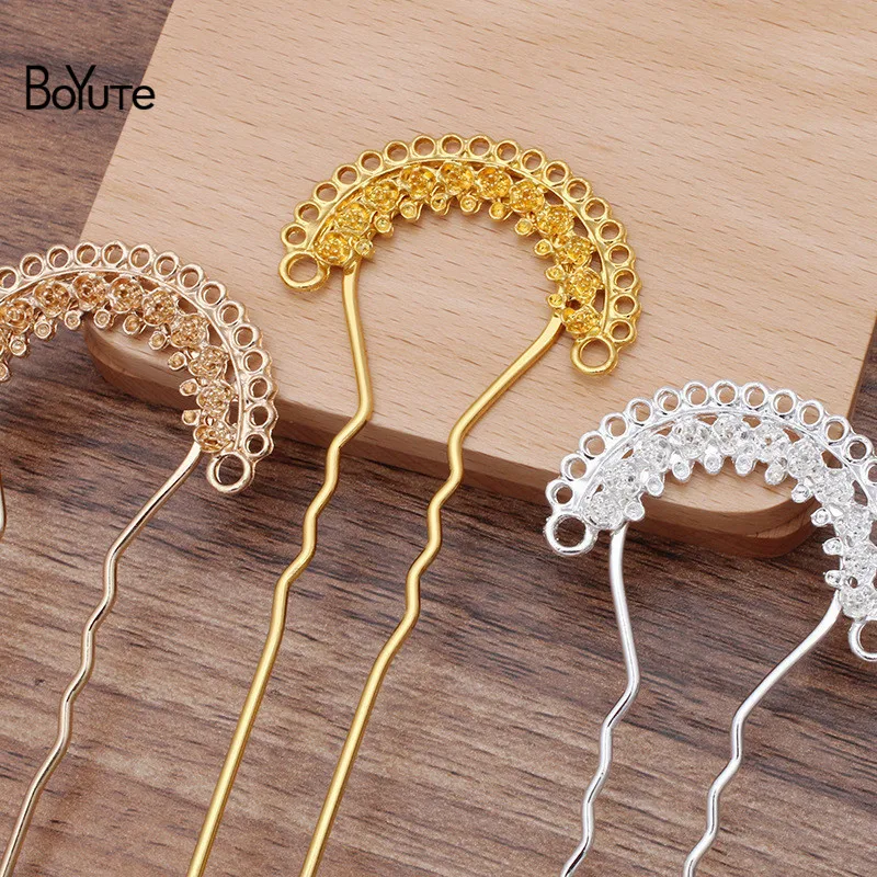 BoYuTe оптовая продажа (10 шт./лот) винтажная металлическая палочка для волос с