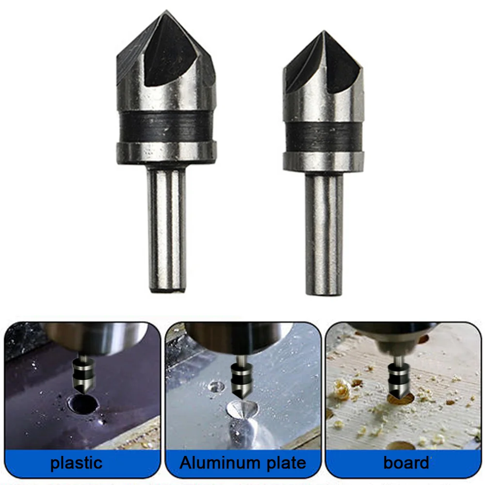 2 шт. HSS 5 Флейта для зенковки набор сверл 82 градусов угол фаски Резак сверло bitTool