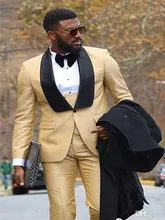 Men's Wedding Groom Tuxedo 2-Piece Business Slim Fit Suit Jacket + Pants Lapel Blazer (2)