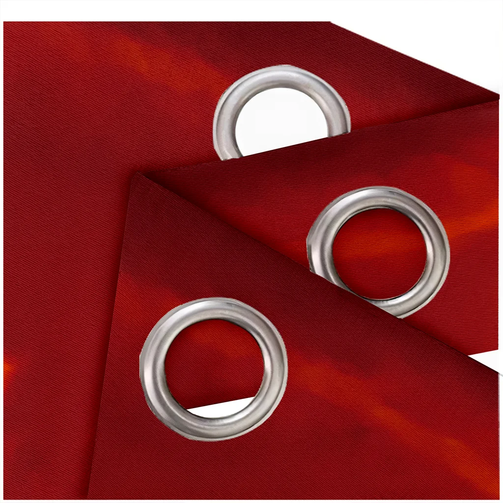 

Twilight Coconut Tree Pattern Printed Perforated Blackout Curtains for Living Room and Bedroom Curtains, 90% Machine Washable