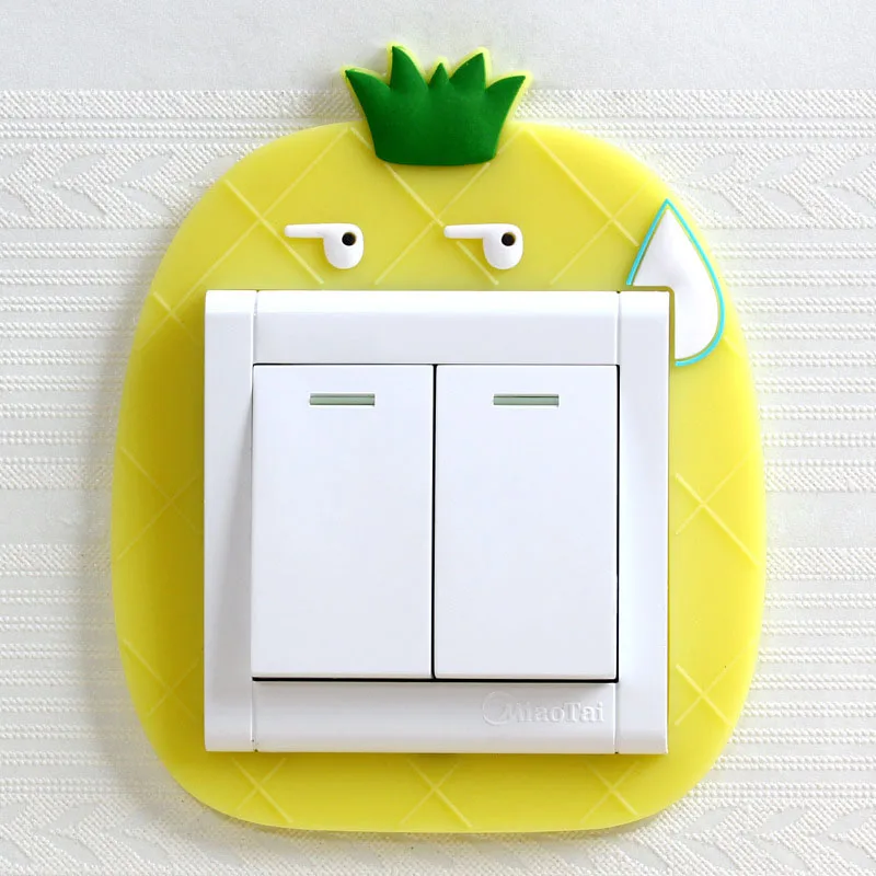 

Cute Cartoon Power Socket Stickers Decoration Luminous Switch Wall Stickers Waterproof Wall Stickers Creative Switch Stickers