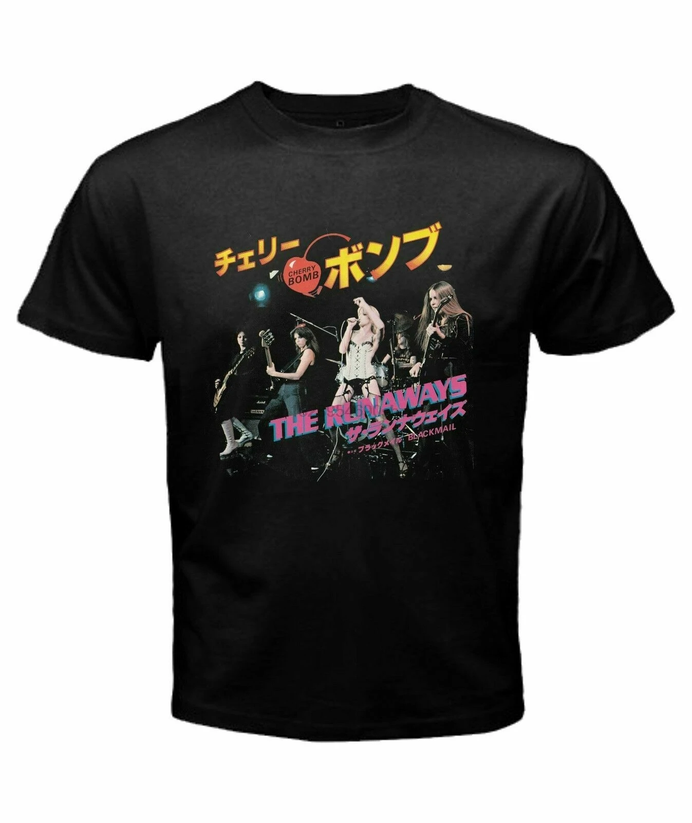 NEU THE RUNAWAYS Токийский Тур вишня бомба рок группа Мужская Новая футболка S до 3XL |