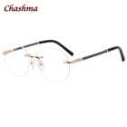 Мужские очки без оправы Chashma, круглые очки из чистого титана, качественные оптические очки по рецепту, очки с линзами с защитой от синего света