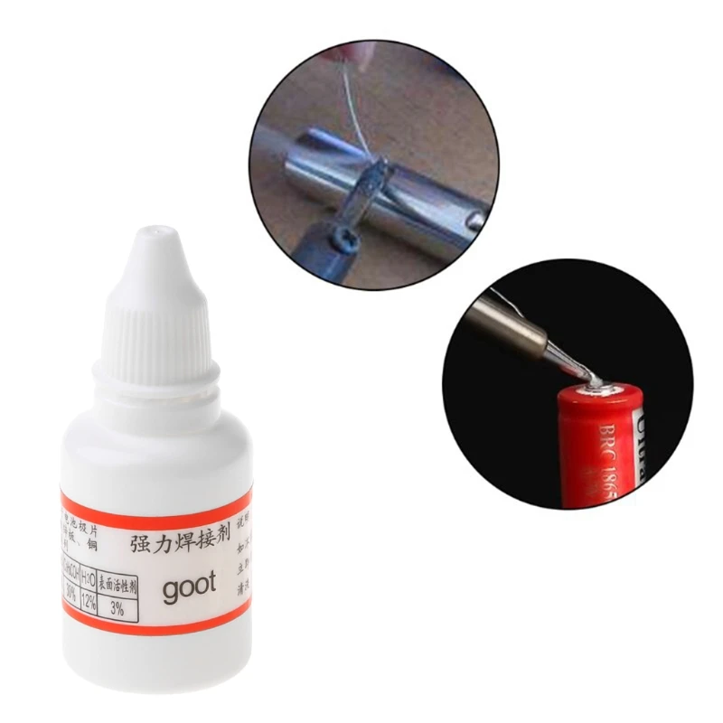 

25ml Powerful Rosin Soldering Agent No-clean Watteries Flux Stainless Steel White Steel Plate Iron Battery Welding Water M13