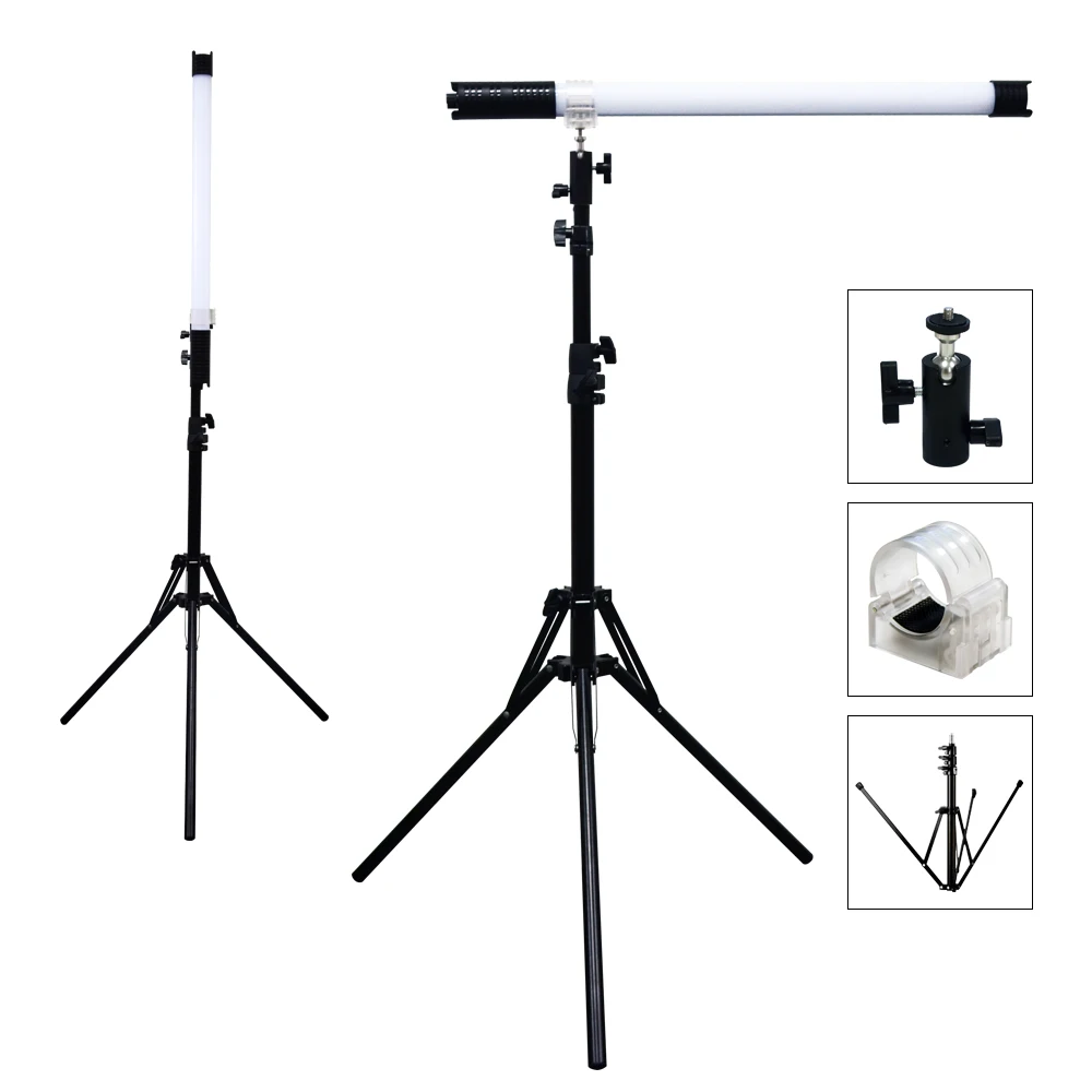 

Handheld Ice Stick LED Video Light 3200K-9900K Studio Photography Lamp Bio-color Adjustable Phone App Control + handbag + Tripod