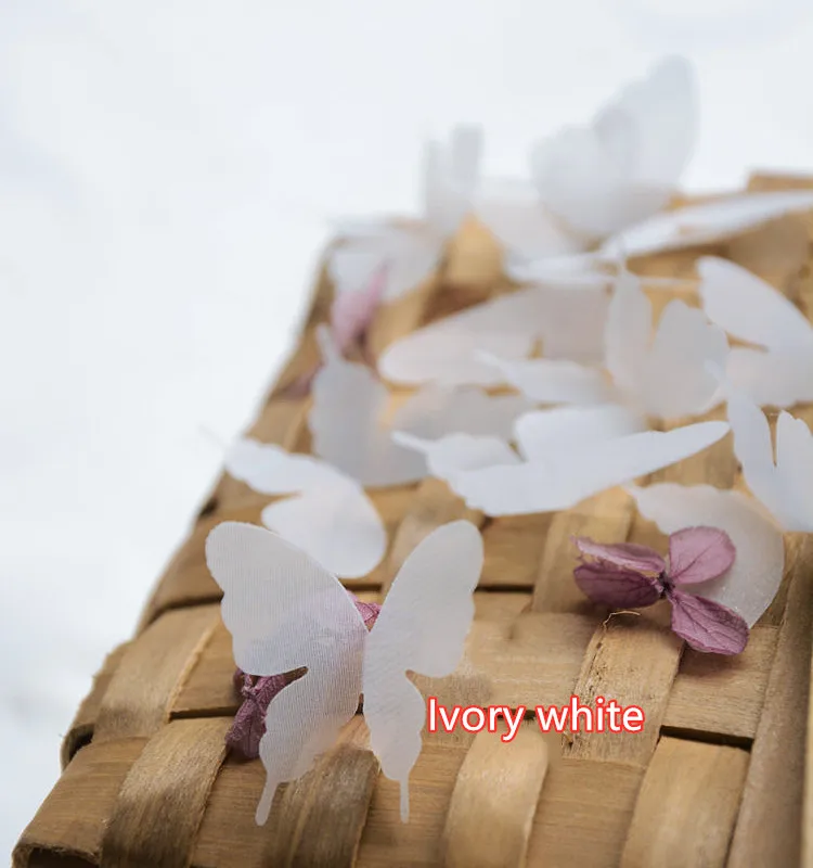 50Pieces/pack Tulle butterfly diy material Bridal headwear earrings wedding dress veil accessories RS3063 | Дом и сад