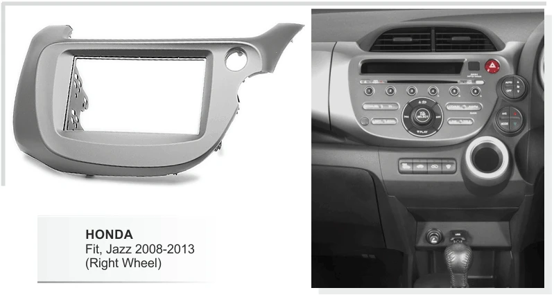 Автомобильная магнитола с двойным Din Facia рамка лицевой панелью DVD для Honda Jazz Fit
