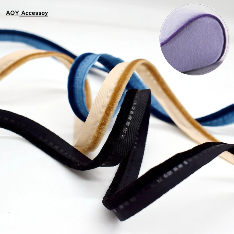 10 мм Высокое качество косой трубопроводов Флокированная нейлоновая мастер лента