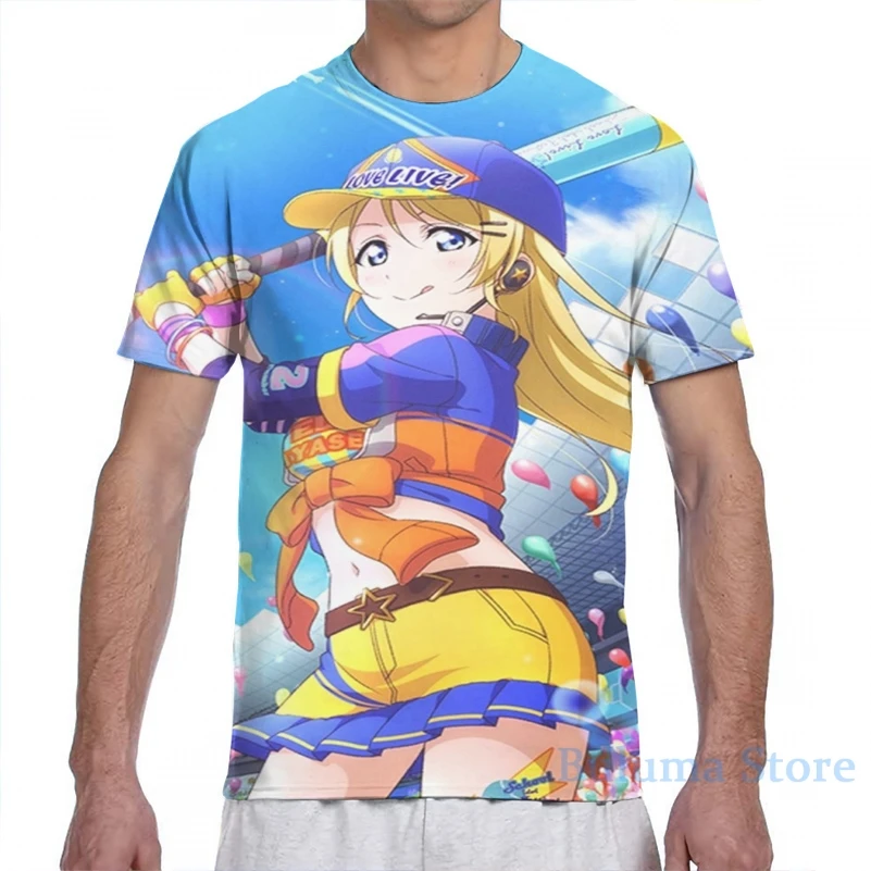 Бейсбольная Футболка Eli Ayase (Idolized) для мужчин и женщин модная футболка со сплошным