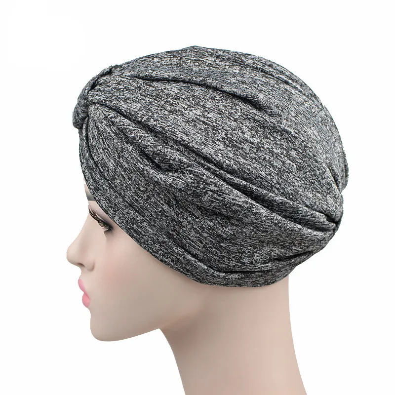 Модная женская шапка из спандекса суперэластичная бандана для головы в спортивном стиле аксессуары для волос мусульманский тюрбан