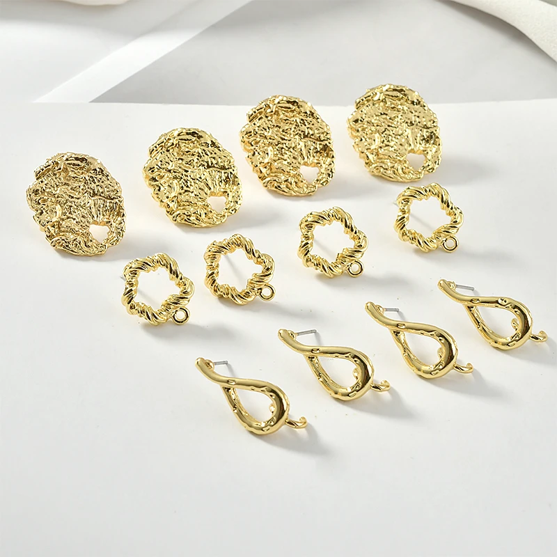 Игла для сережек diy6 из ассиметричного тиснения эллиптическая круглая витая игла