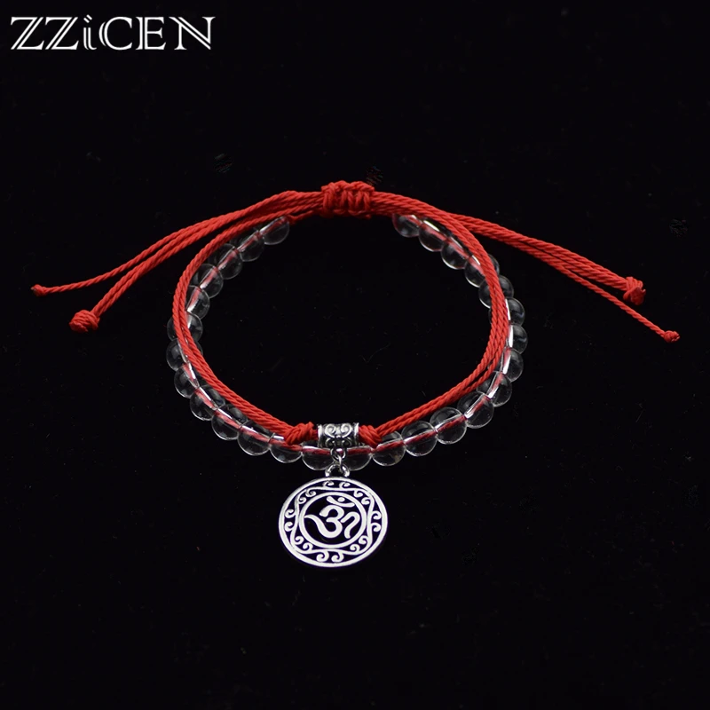 2 шт./компл. символ йоги Ом Серебряный цвет ретро выдалбливают ом узор кулон
