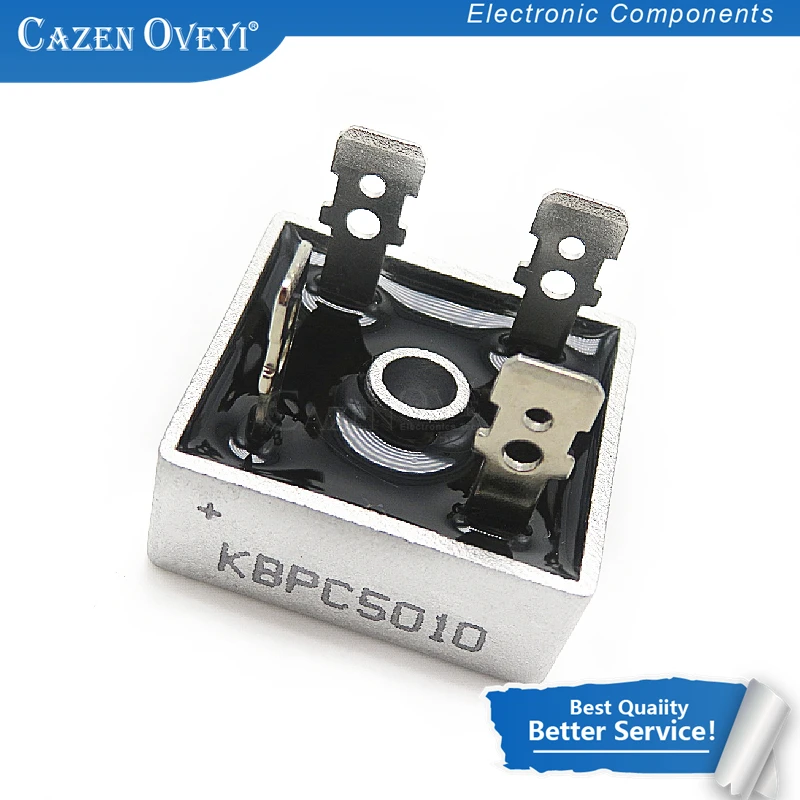 1 шт./лот KBPC5010 DIP-4 50A мостовой выпрямитель 1000 в 50Amp металлический корпус для максимального рассеивания тепла 1000 В 2,8 см квадратный диодный мост