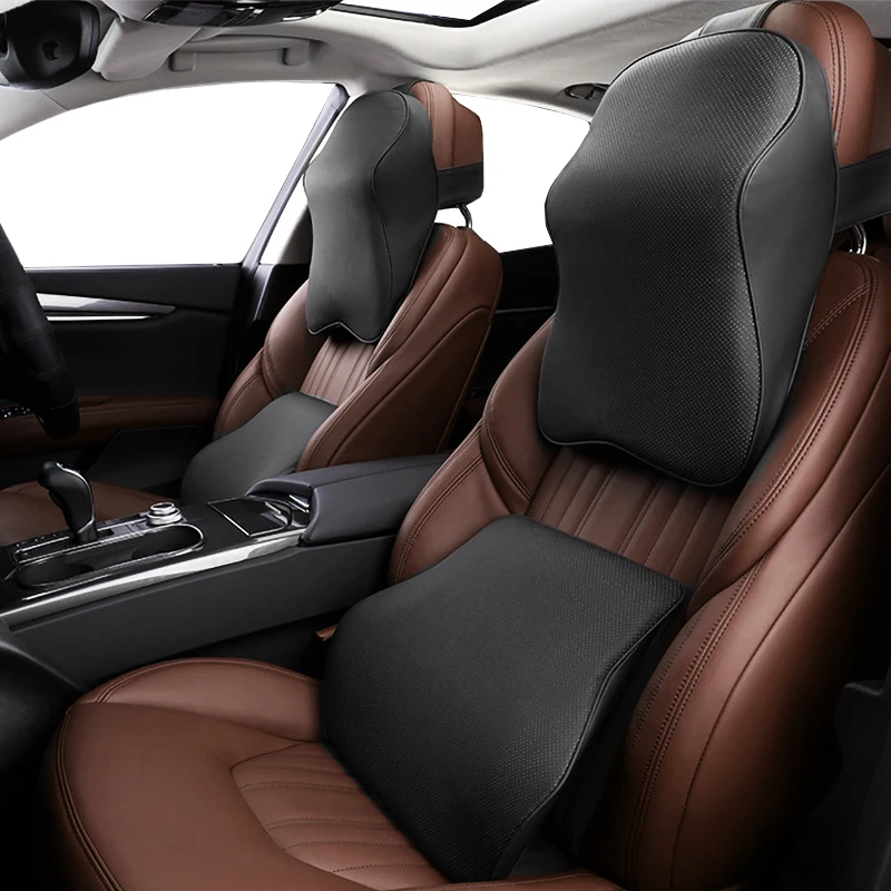 Автомобильная подушка для шеи на подголовник большой размер поддержка головы