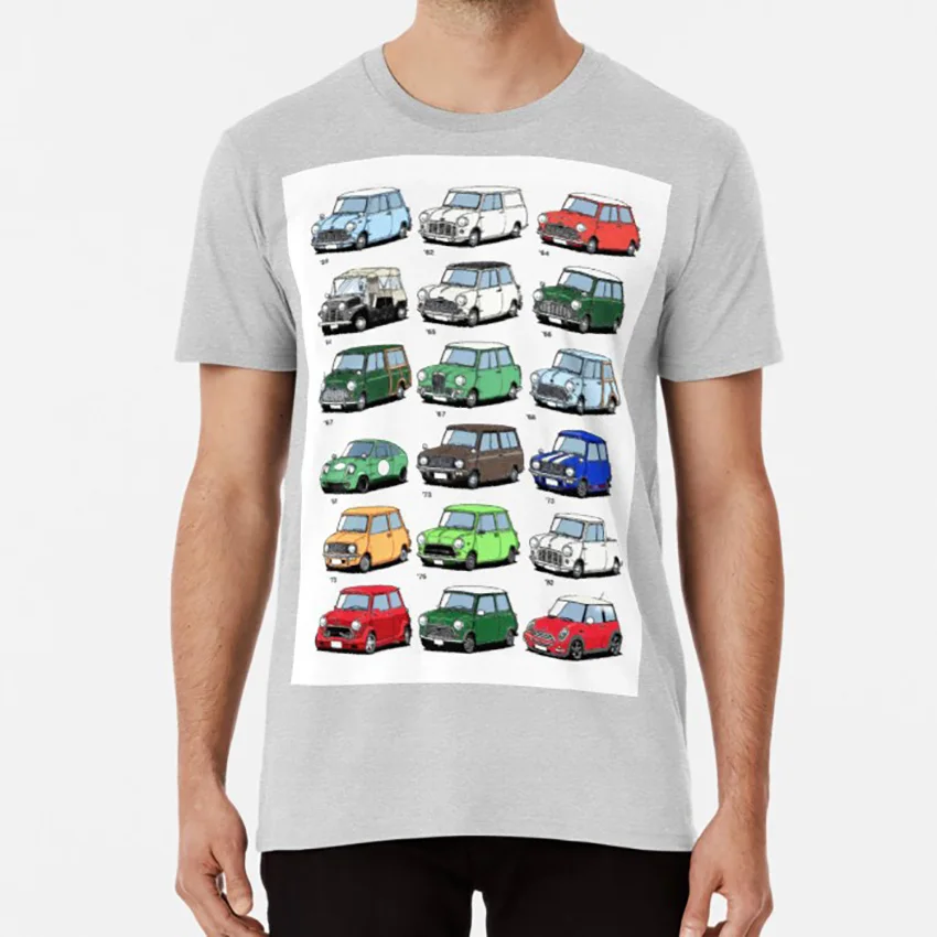 Mini time line футболка mini cooper car Винтажный Классический ретро Ровер mg clubman morris|Мужские