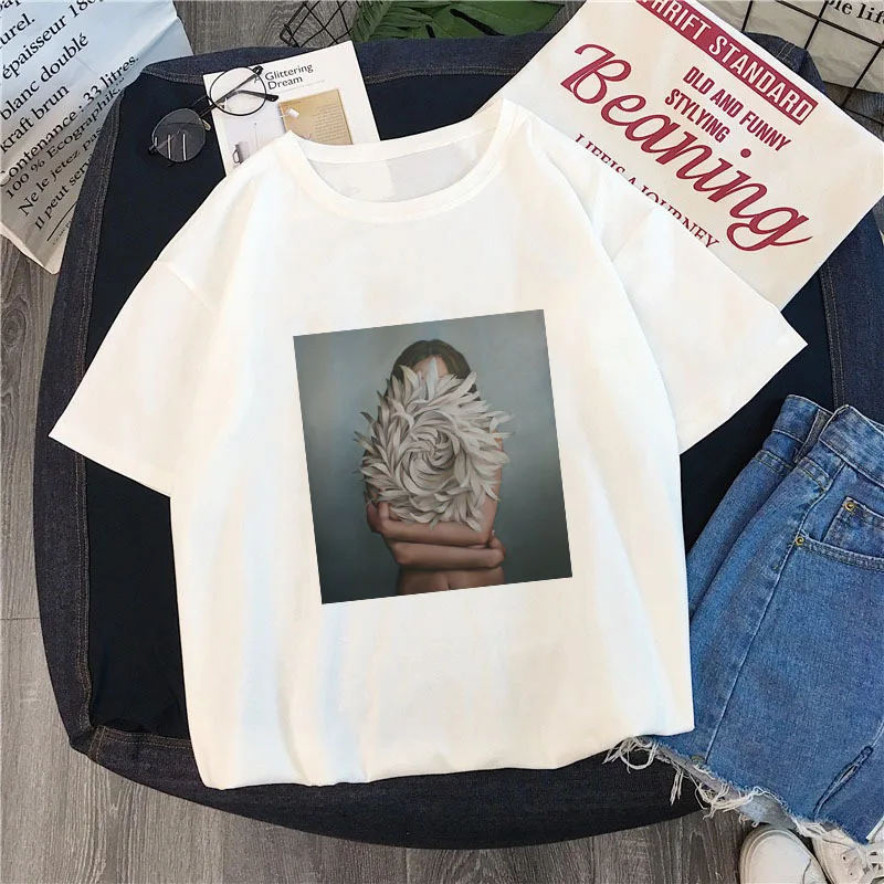 Эстетическая футболка модные повседневные милые футболки летние сексуальные