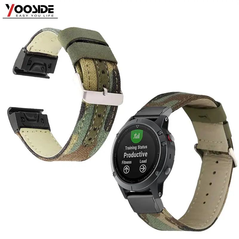 

Fenix 6 Wristband 26mm Quick Fit Nylon Camouflage Watch Band Strap for Garmin Fenix 5X Plus/5X/3/3 HR/D2 Charlie/Descent Mk1