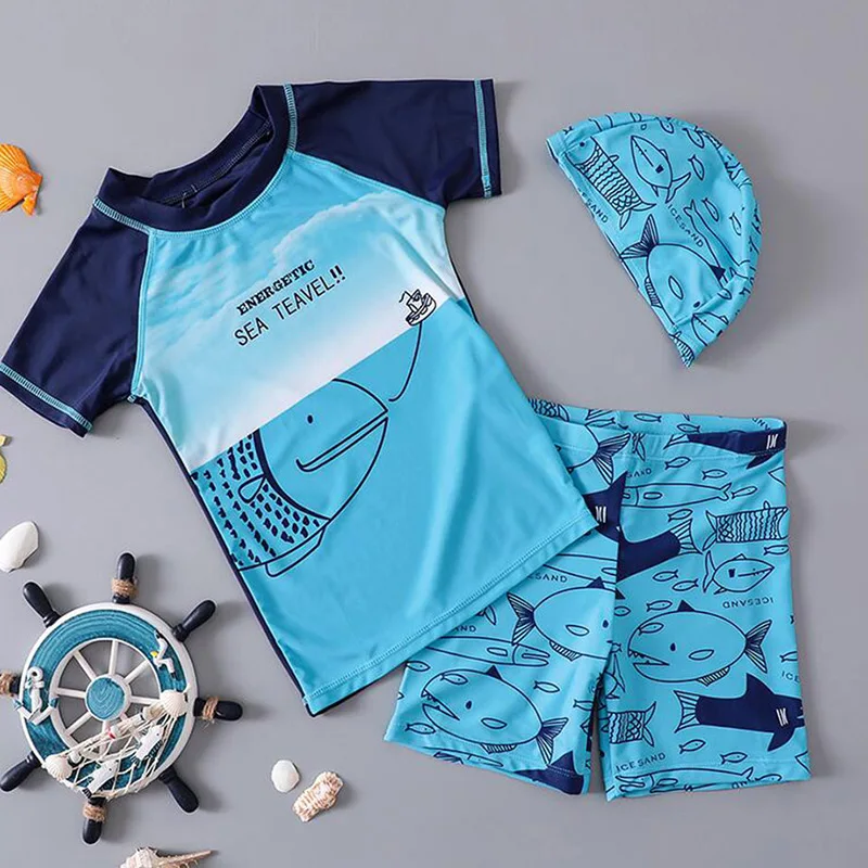 От 0 до 10 лет купальный костюм для мальчиков детский маленьких из двух предметов с