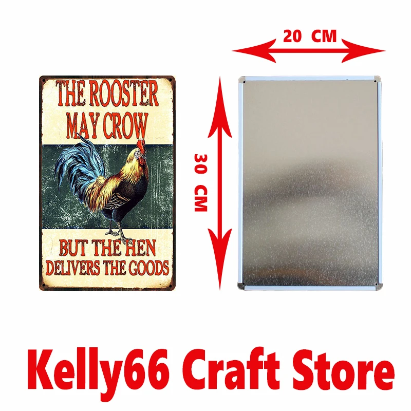 [Kelly66] Рынок свежие куриные яйца Винтаж металлический знак олова плакат домашний