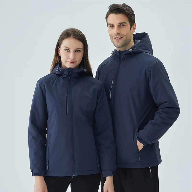 Новая зимняя куртка с логотипом на заказ для мужчин и женщин ветрозащитная