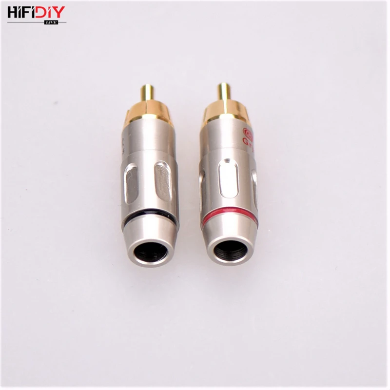 HIFIDIY LIVE 2 шт./компл. RCA штекер аудио сигнала входной кабель провод позолоченный