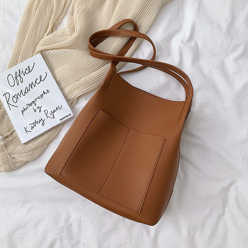 

Сумка-кроссбоди женская из искусственной кожи, однотонная, 2020